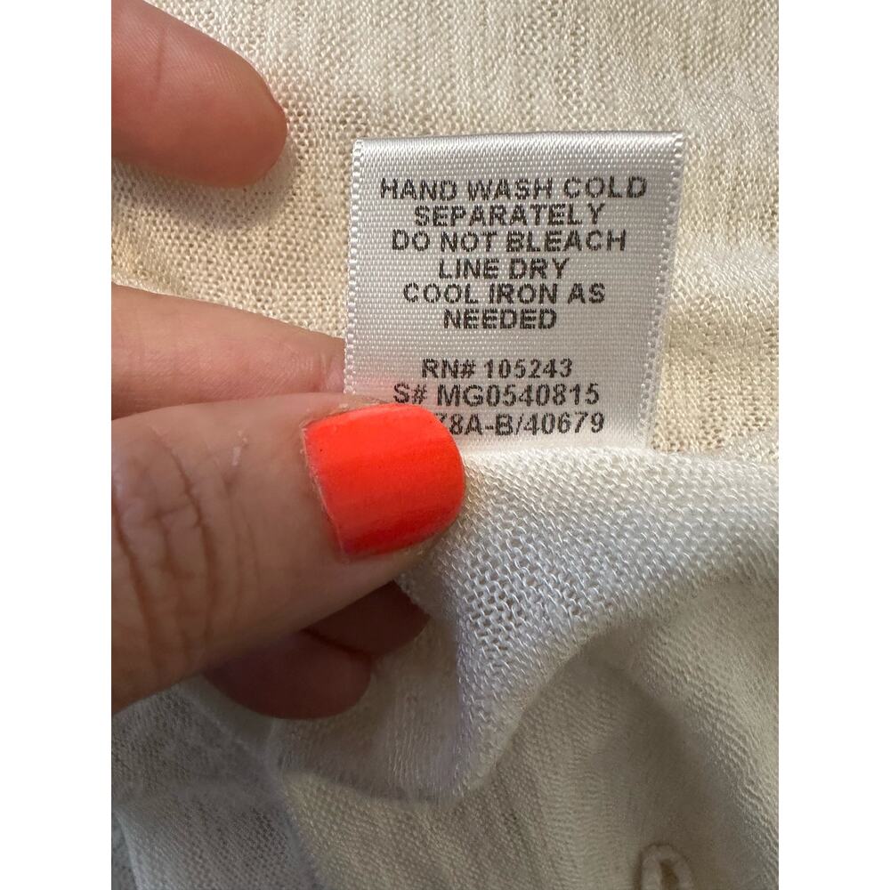 Mod Lusive Cream Laced Back Open Front Cardigan S… - image 4